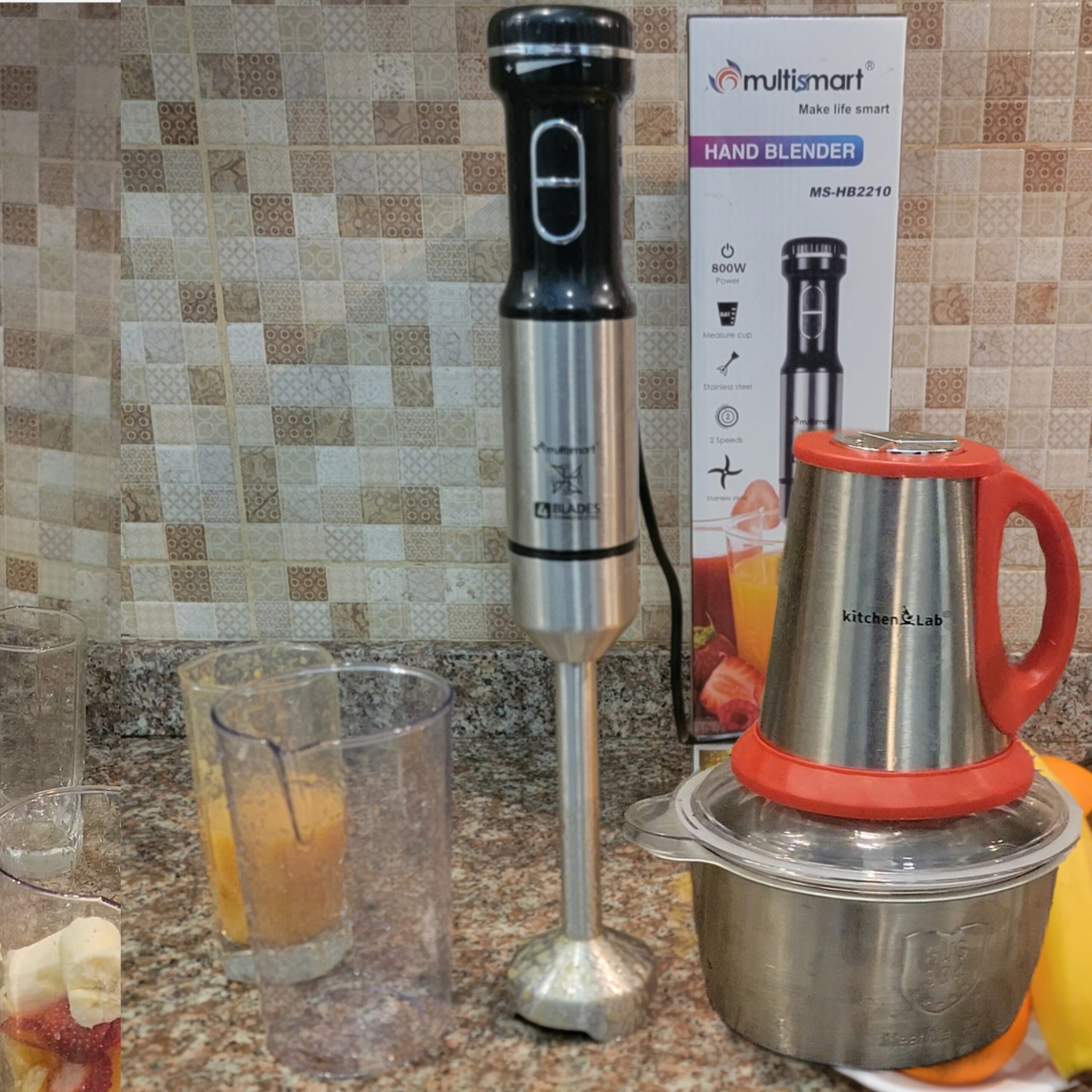 Hachoir inox kitchen lab ,bra mixeur multismart 800w inox - الصورة 2