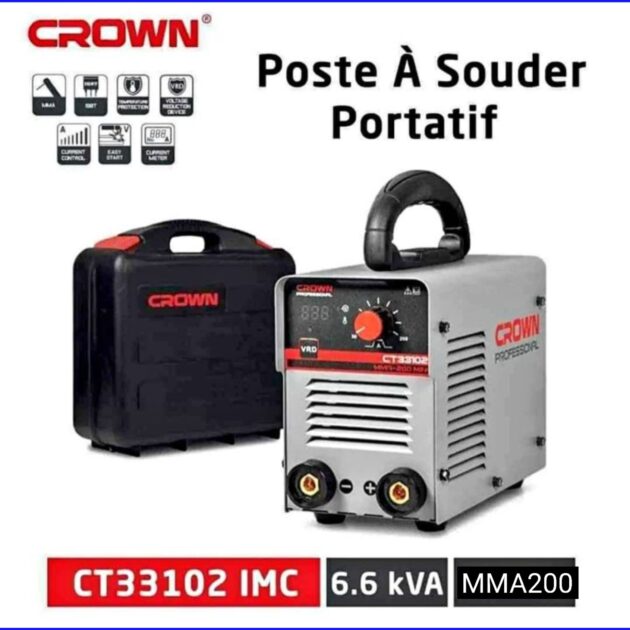 Poste souder crown mma 200 valise ct33102 imc