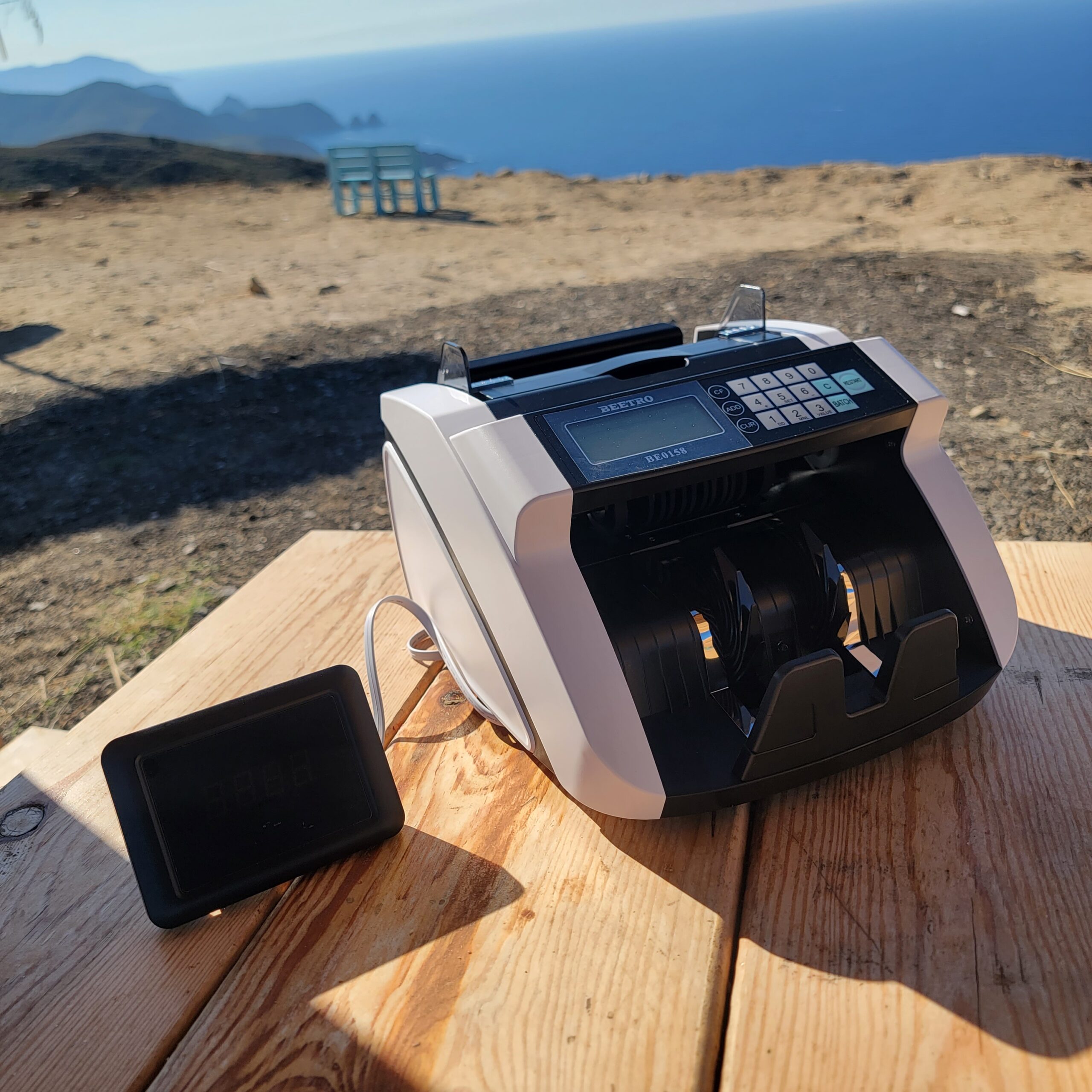 حاسبة نقود محمولة بطارية مدمجة قابلة للشحن  be158 - الصورة 3