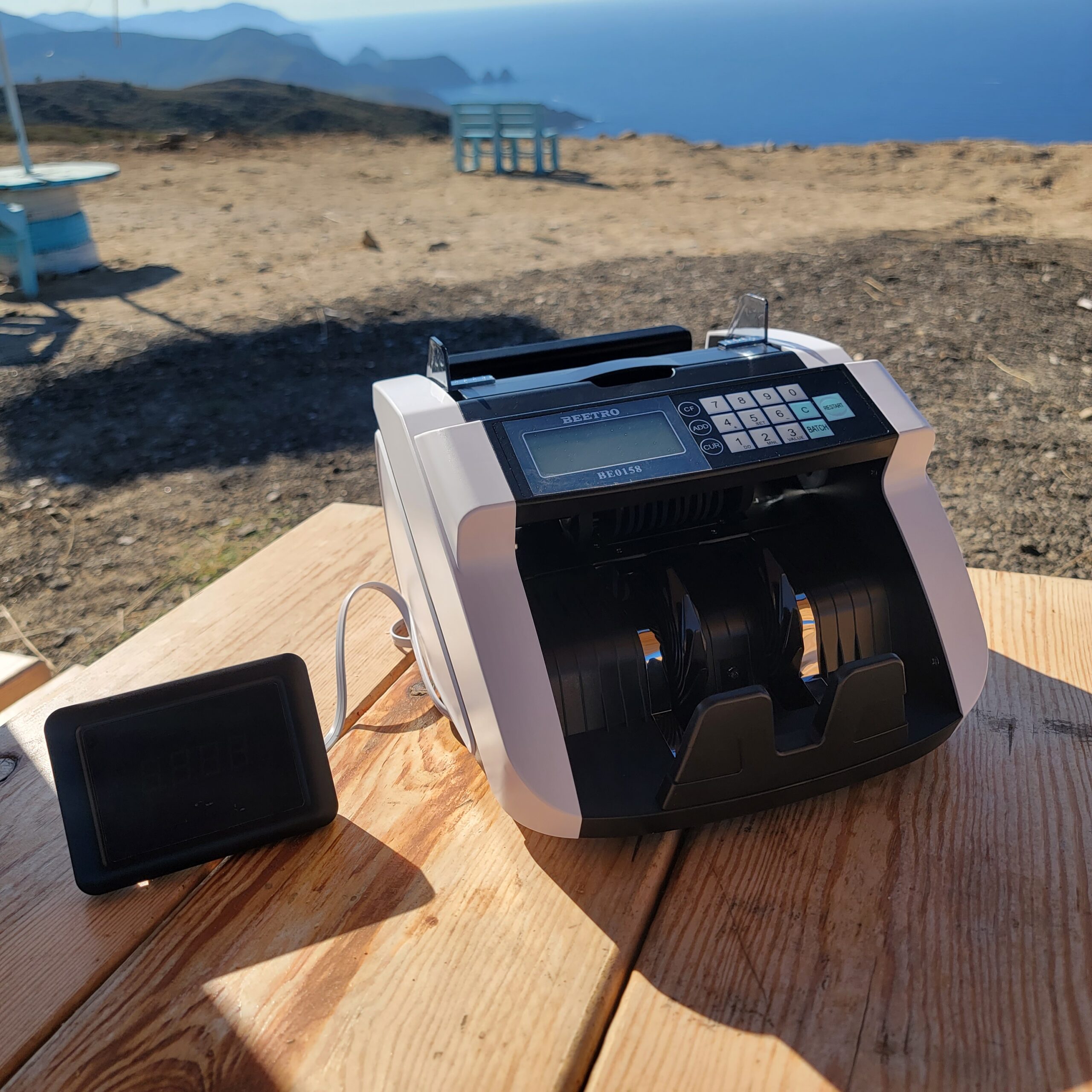 حاسبة نقود محمولة بطارية مدمجة قابلة للشحن  be158 - الصورة 2