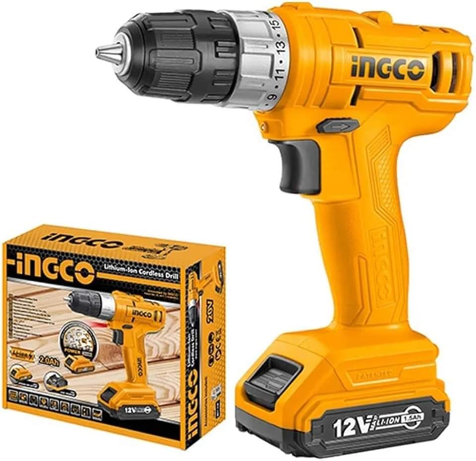 Visseuse 12v ingco a baterrie 1.5ah et chargeur