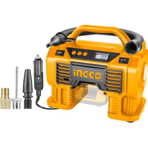 Mini compriseur auto ingco 12v/20v 11 bar sans batterie