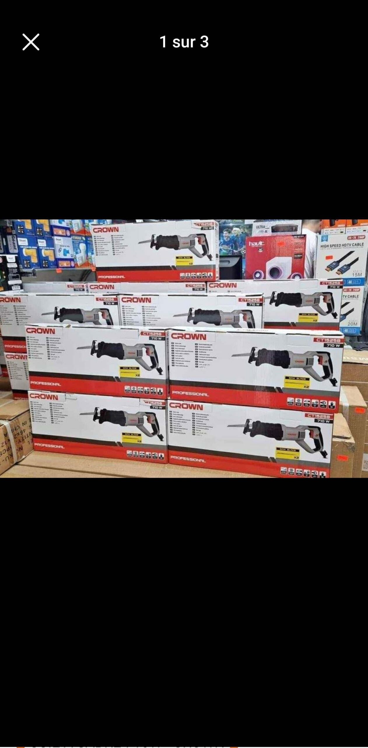 منشار كهربائي لتقطيع اللحوم الحطب والحديد اصلي من كراون - الصورة 4