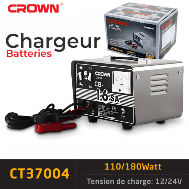 Chargeur De Batterie 12-24V 180W CROWN | CT37004