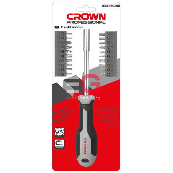 Tournevis avec embouts (21 pcs) crown | CPHBH-AXA21