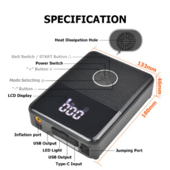 Compresseur De Voiture Avec Booster Batterie 21800Mah BEETRO - الصورة 3