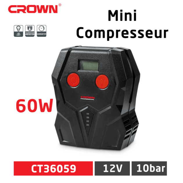 Compresseur 12V 60W 10.34bar CROWN CT36059