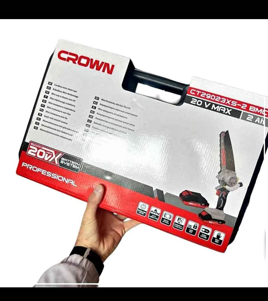 Mini scie à chaîne sans fil 20V 2Ah CROWN CT29023XS-2 - الصورة 2