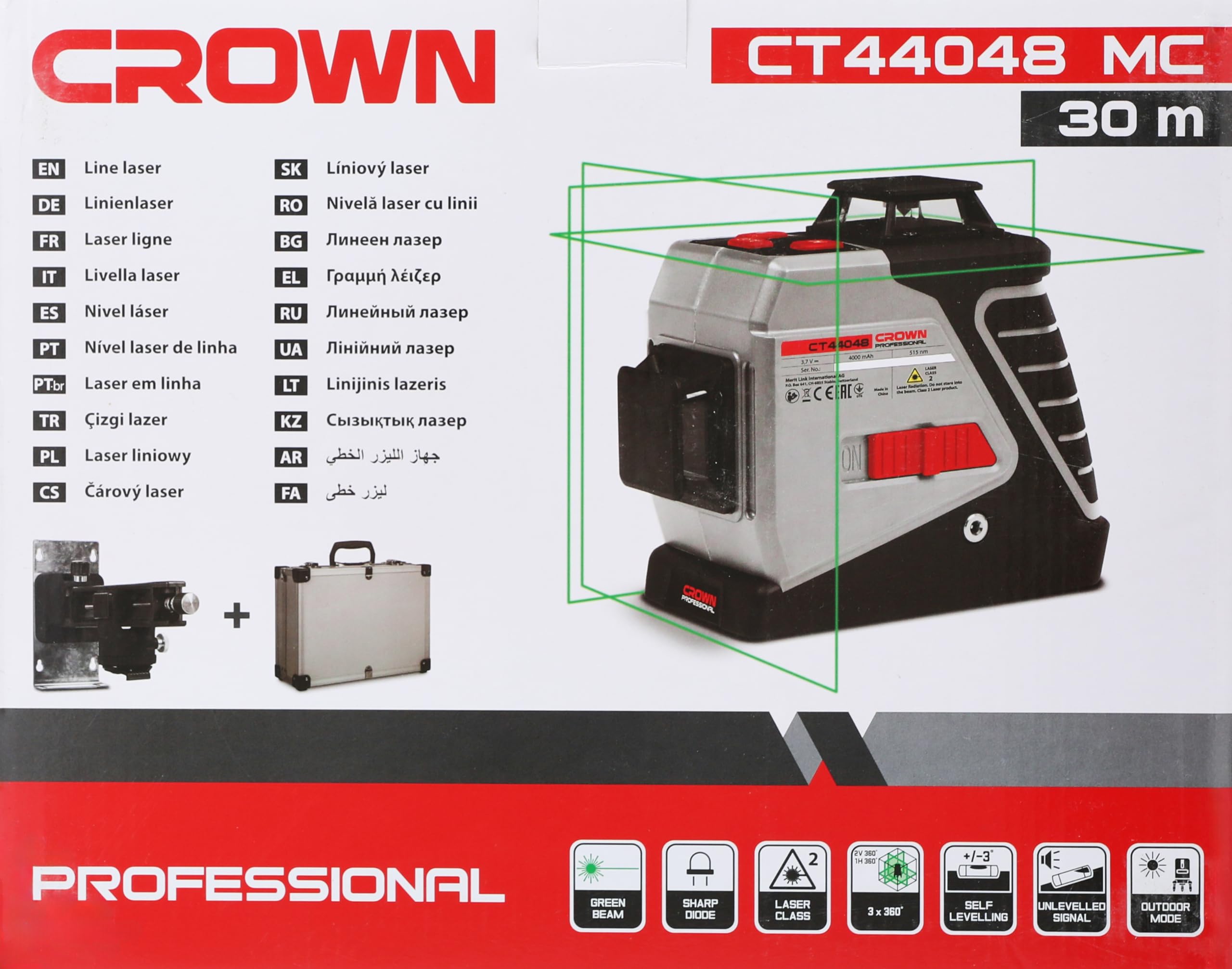 Chargeur Niveau Laser 3d 12 Lignes Crown | CT44048 - الصورة 3