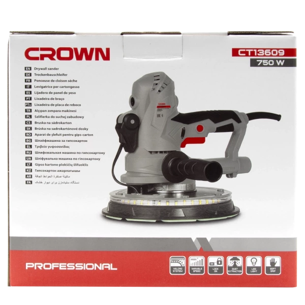 Ponceuse Orbitale 180mm 750W CROWN CT13609