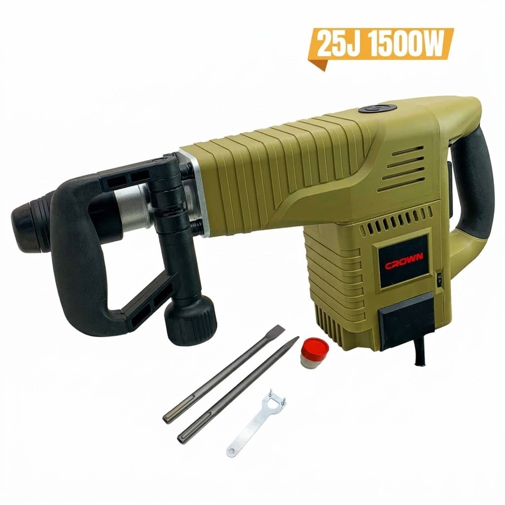 Marteau Piqueur Burineur Sds-Max 1500w 25j Variateur CT18021 | CROWN - الصورة 2