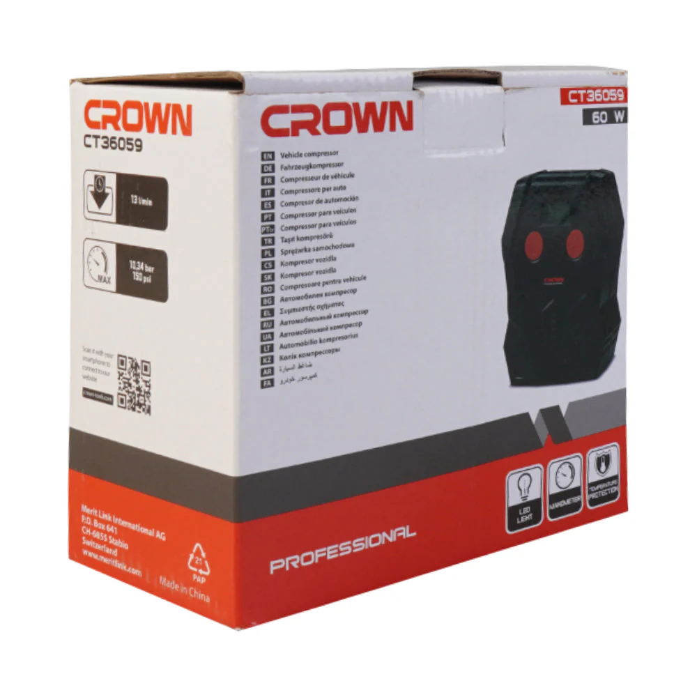 Compresseur 12V 60W 10.34bar CROWN CT36059 - الصورة 3