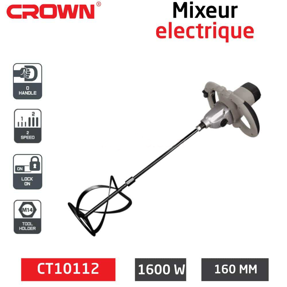 Mixeur Mélangeur 1600w 160mm CROWN | CT10112