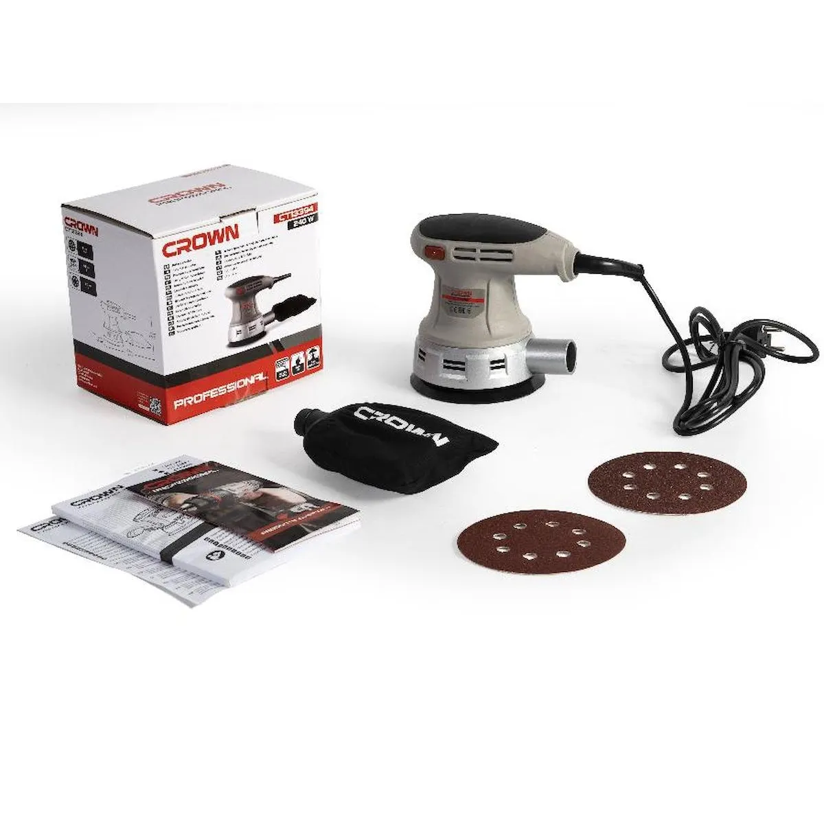 Ponceuse Vibrante 240W 125MM CROWN CT13394 - الصورة 2