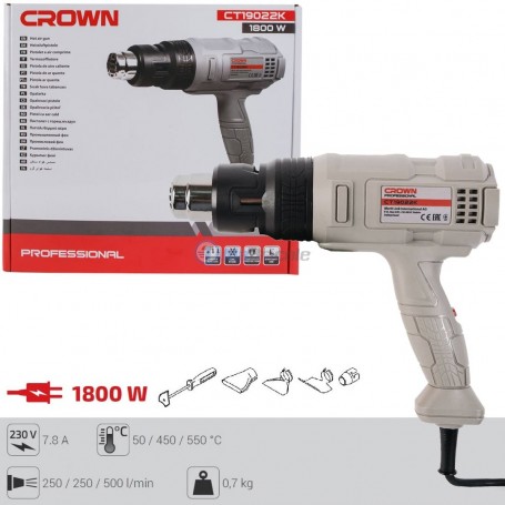 Décapeur thermique 1800W CROWN | CT19022
