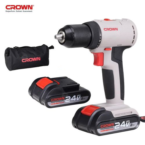Visseuse 24V 2.0AH Brushless 2 Batterie CROWN CT21118M-2 TB
