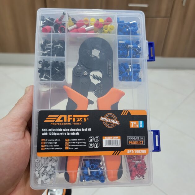 Kit pince a sertir 1200 pcs AFIXS 0.25 TO 10MM AWG23-7