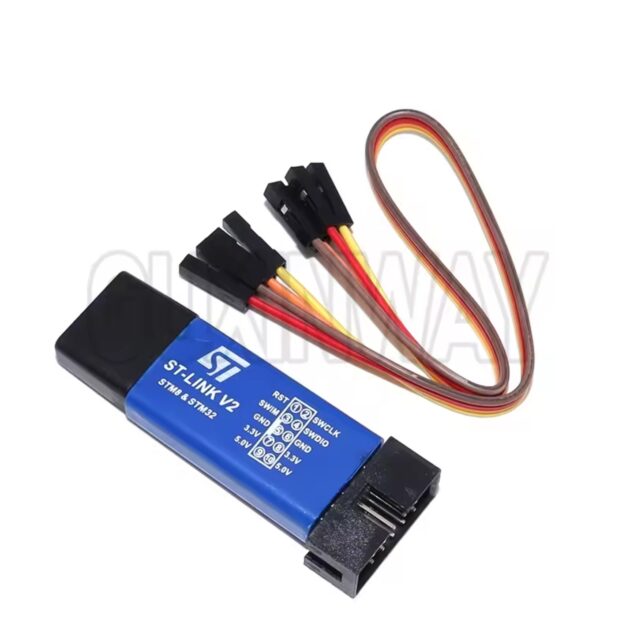 ensemble ST LINK Stlink st-link V2 Mini STM8 STM32 simulateur télécharger programmateur programmatior avec couvercle câble DuPont ST Link V2