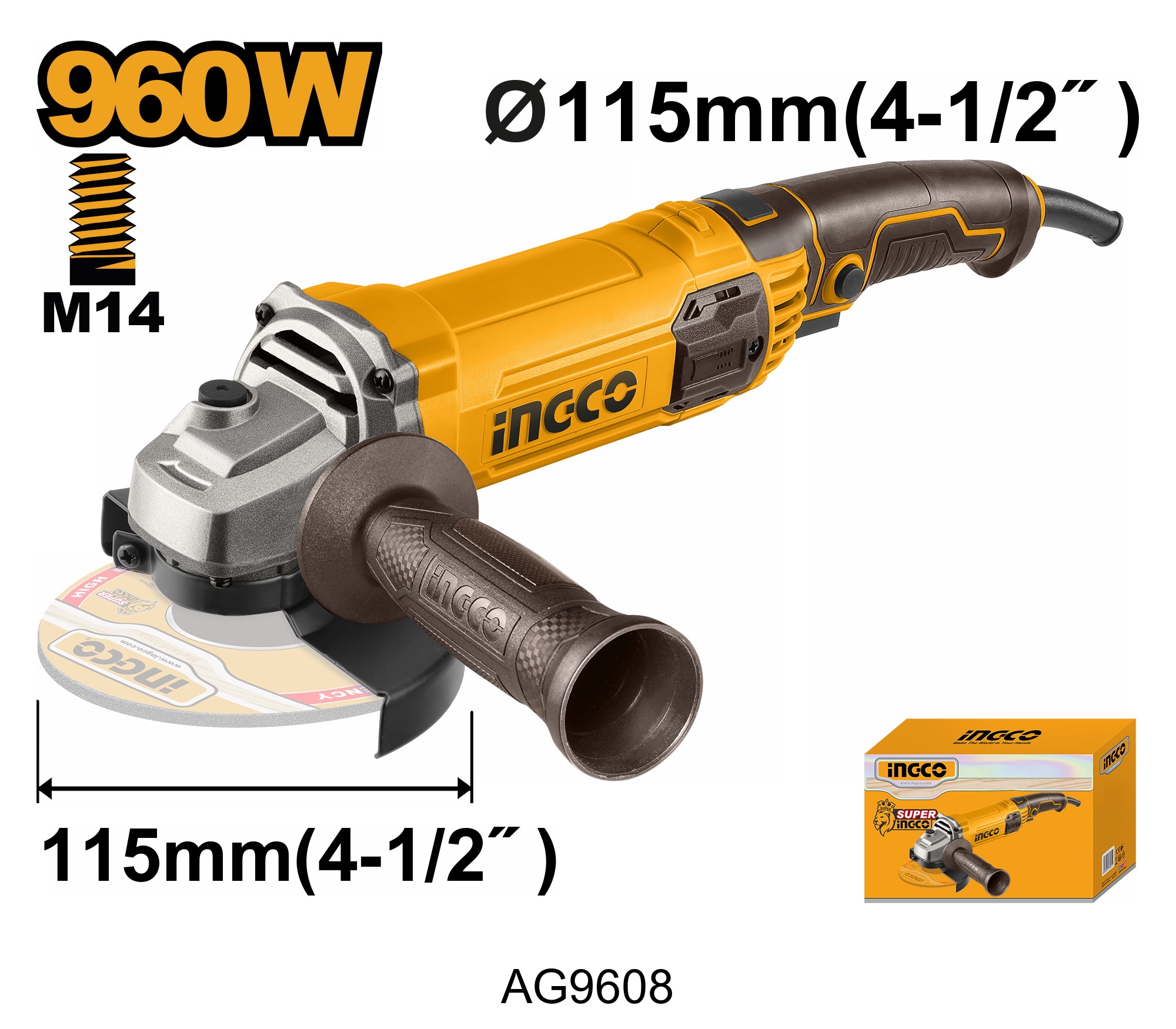 Angle grinder ingco AG9608