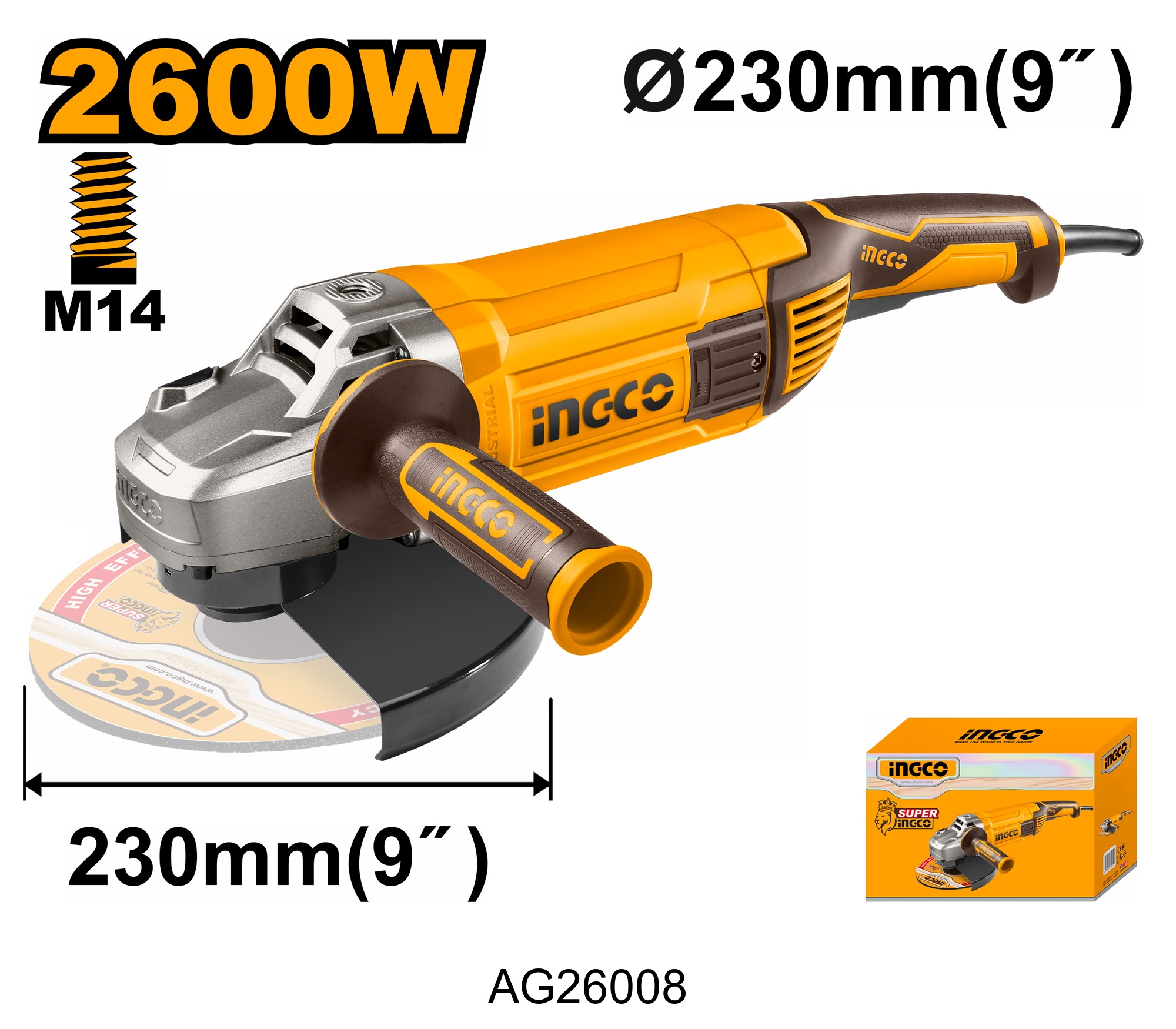 Angle grinder ingco AG26008