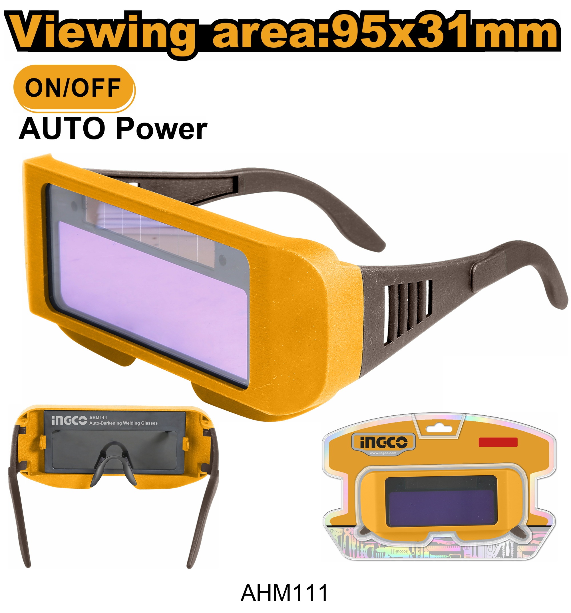 Auto-darkening Welding Glasses ingco AHM111