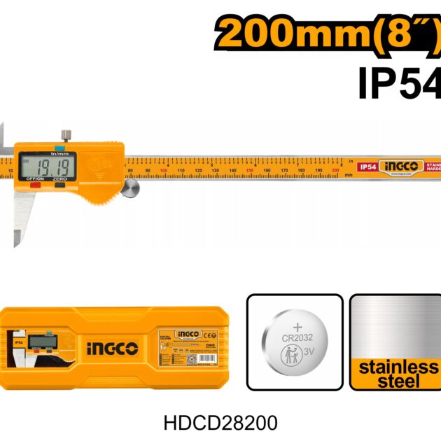 Water Resistant Digital Vernier Caliper ingco HDCD28200 ING-MT