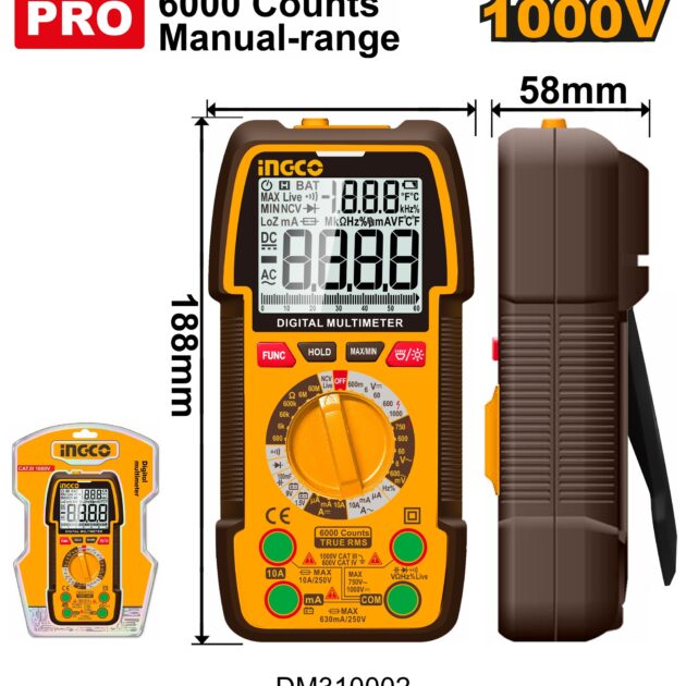 Digital multimeter DM310002 ingco