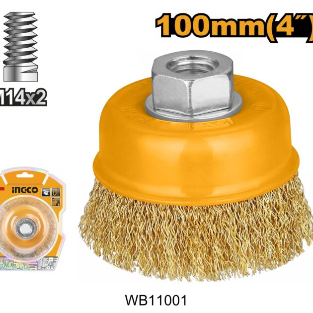Brosse métallique 100mm Ingco WB11001]