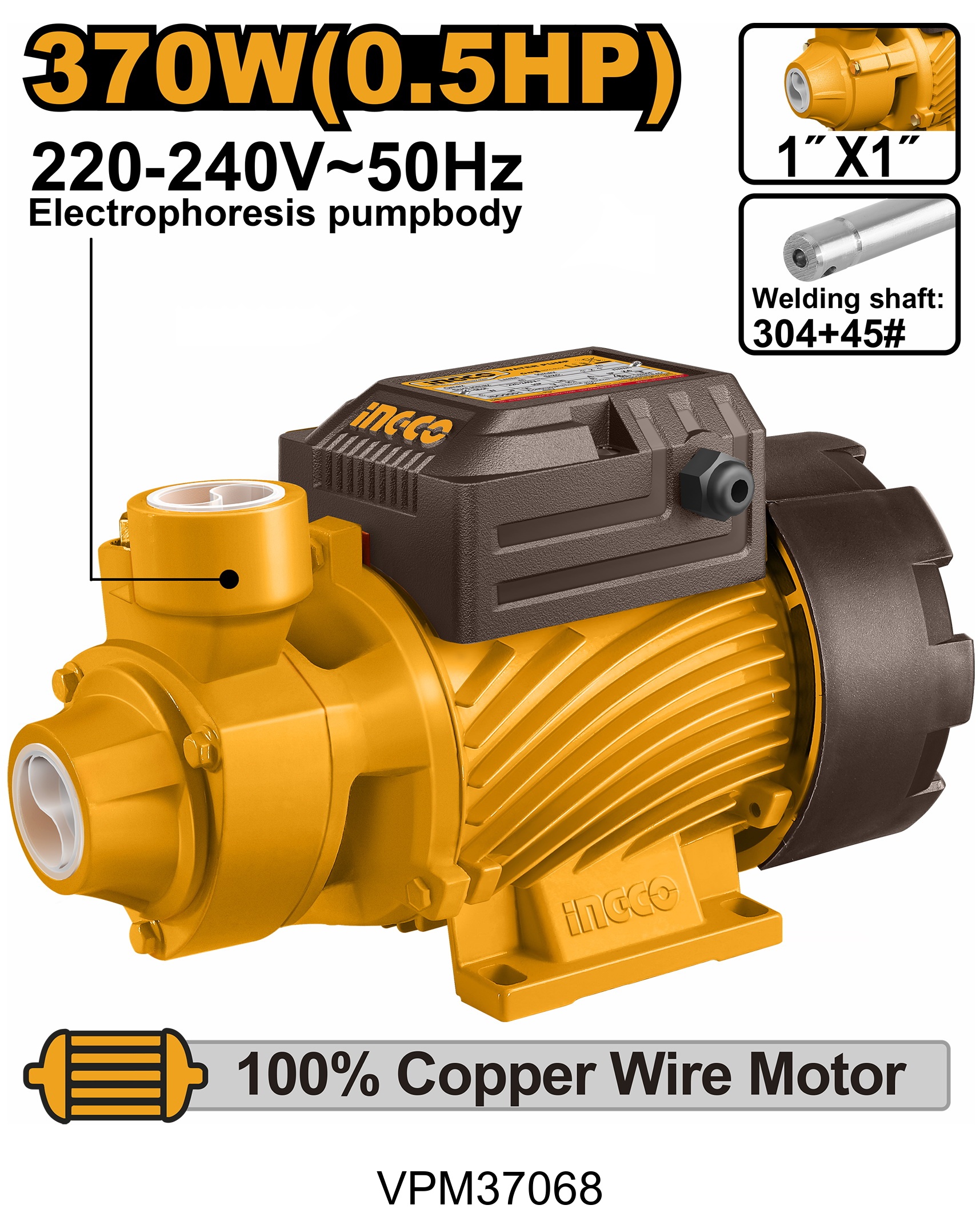 Pompe a eau ingco 38m VPM37068