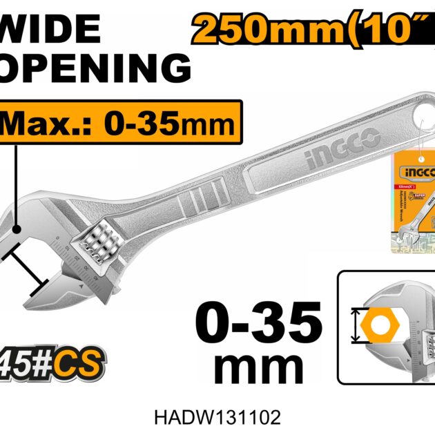 Adjustable wrench ingco HADW131102