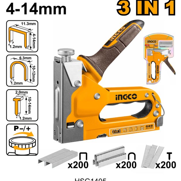 AGRAFEUSE 3EN1 CLOUS ET AGRAFES INGCO HSG1405