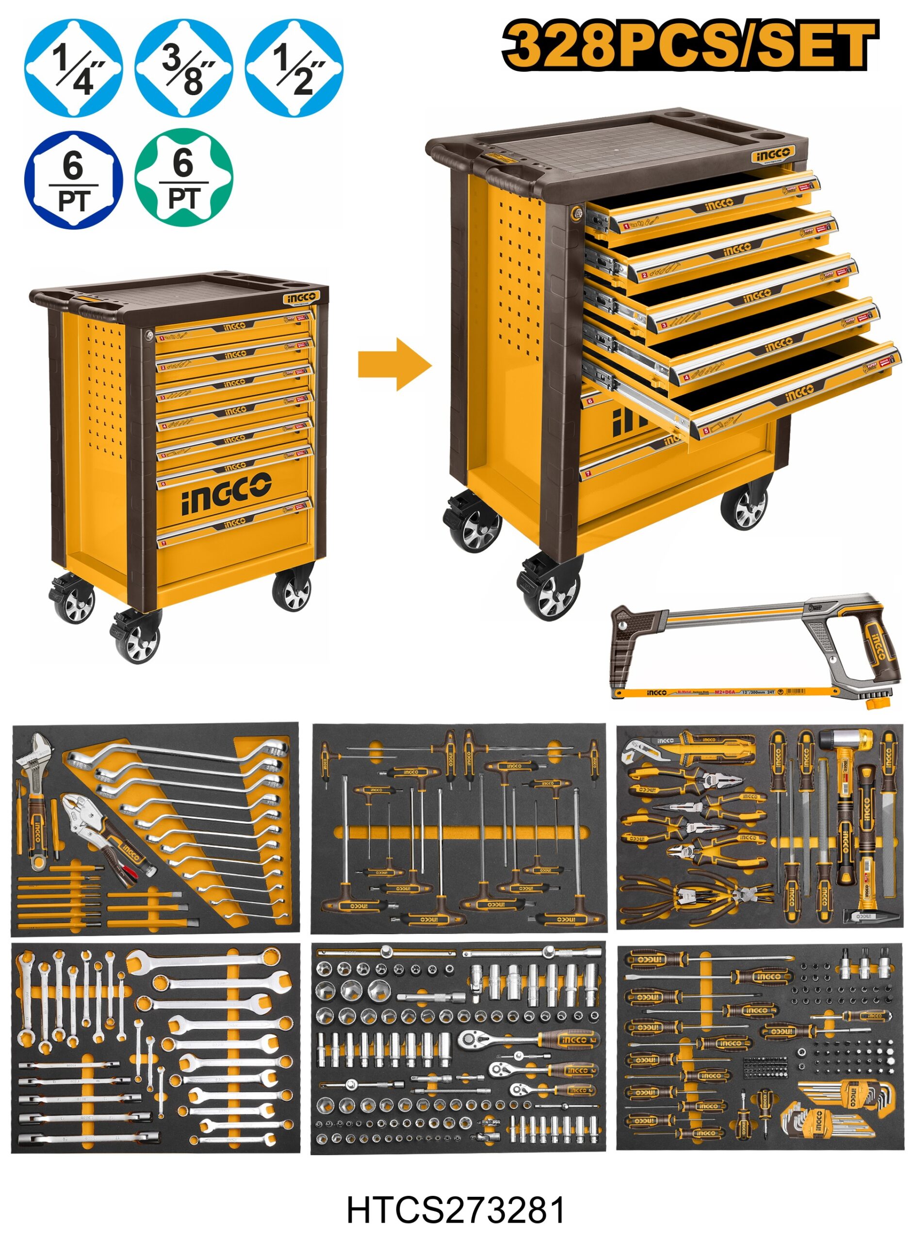 Clé à cliquet réversible 27 mm INGCO HTCS273281