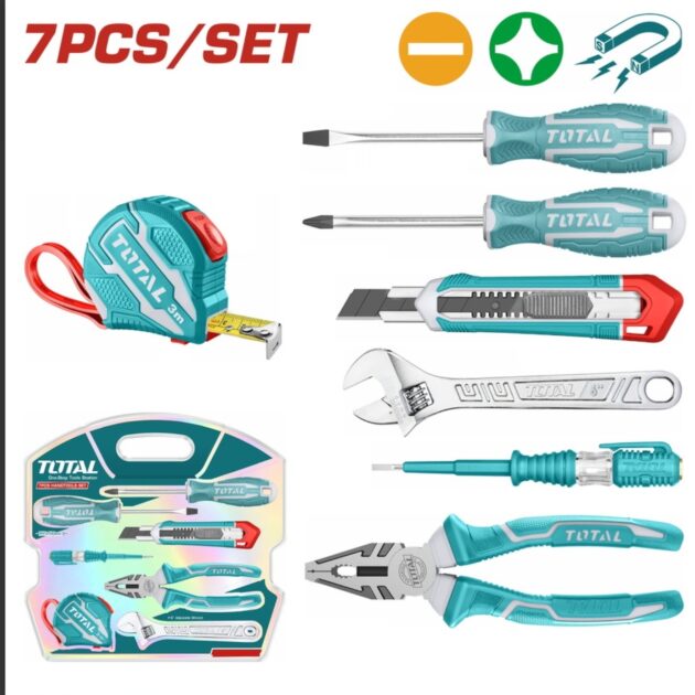 Ensemble d'outils à main de 7 pièces THKTHP90076 TOTAL