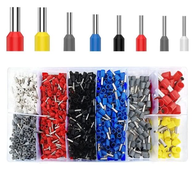 Jeu embout 800 pcs embouts de f fil0,5-10 mm² Kit de connecteurs à sertir avec embout de fil isolé pour équipement électronique, FEW0142