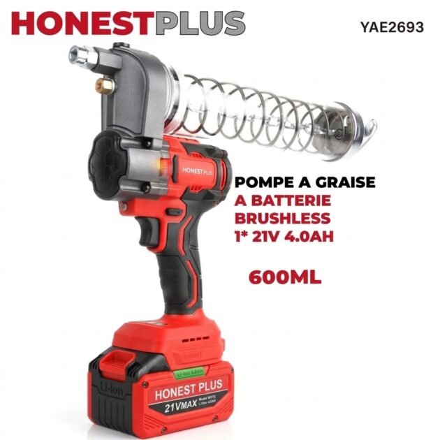 POMPE A GRAISSE RECHARGEABL HONESTPLUS YAE2693