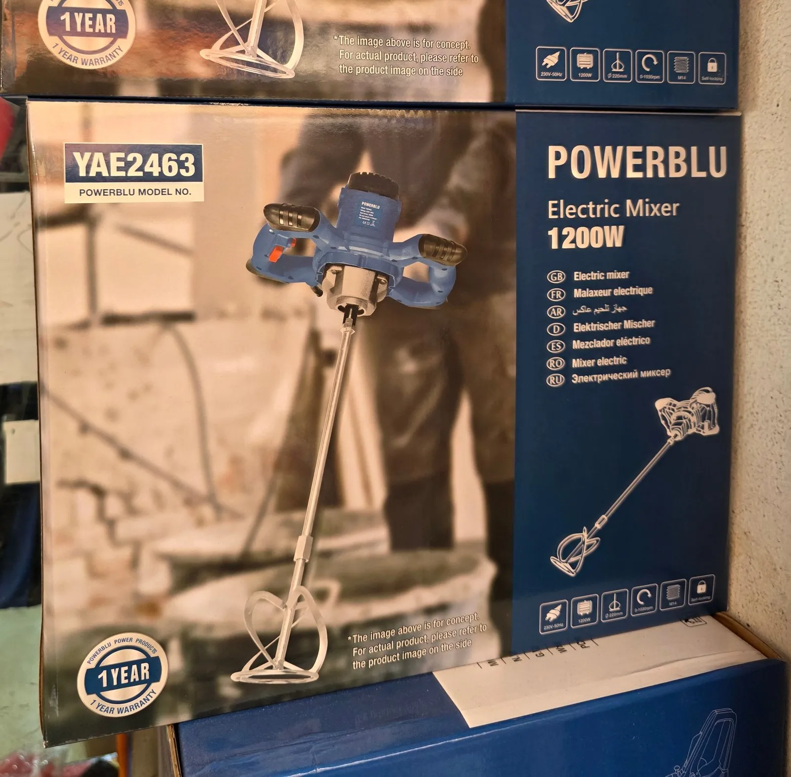 MIXEUR ENDUIT POWERBLU 1200W YAE2463 - الصورة 2