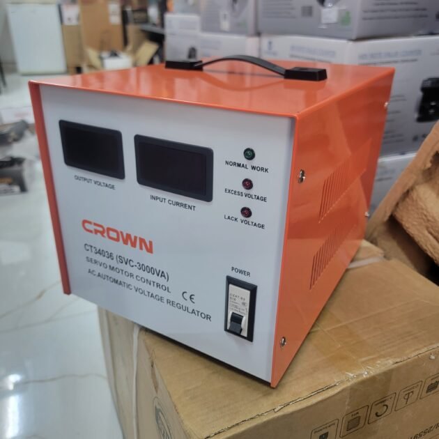 Stabilisateur regulateur de tension crown 3kva ct34036