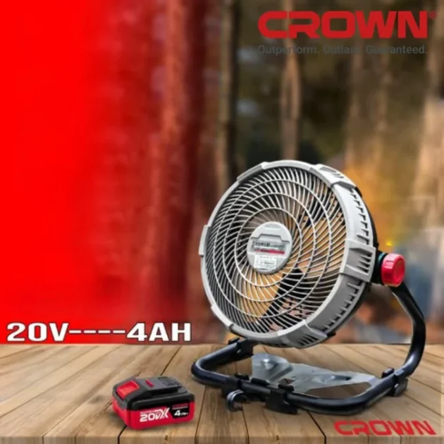 VENTILATEUR sans fil a batterie CROWN CT26031XS-20V MAX .batterie 4AH