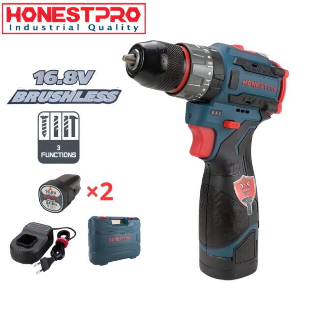 VISSEUSE PERCEUSE BRUSHLESS 16.8V 2*2.0AH HONEST PRO YAE2249