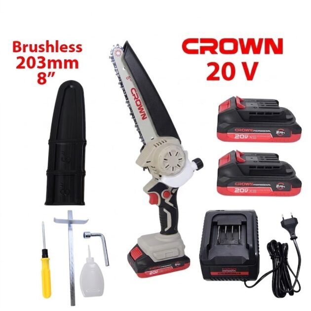 Mini scie à chaîne sans-fil 2 Batterie 20v 2 Ah CROWN CT29023XS-2 BMC