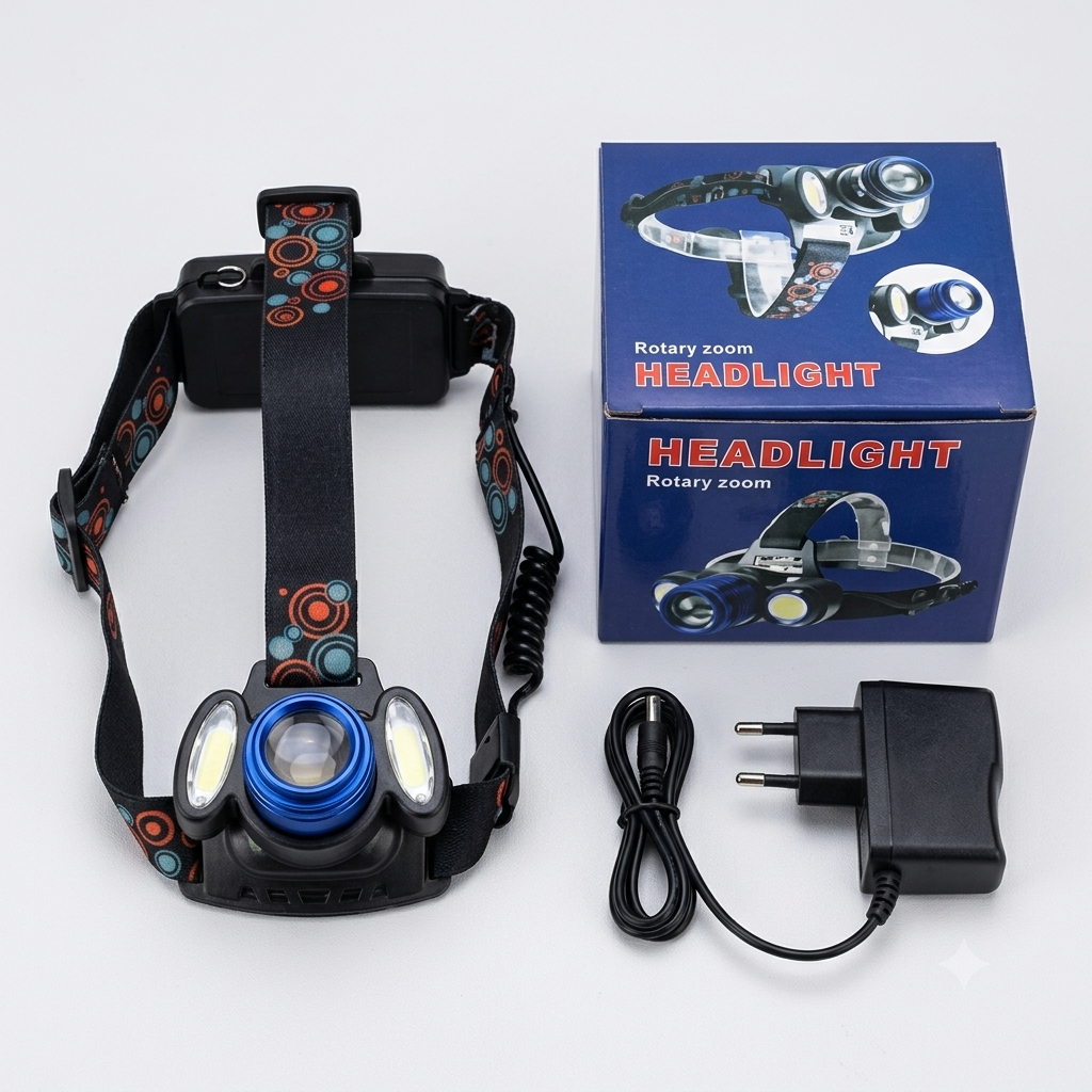 Une lampe frontale avec zoom rotatif WF-01