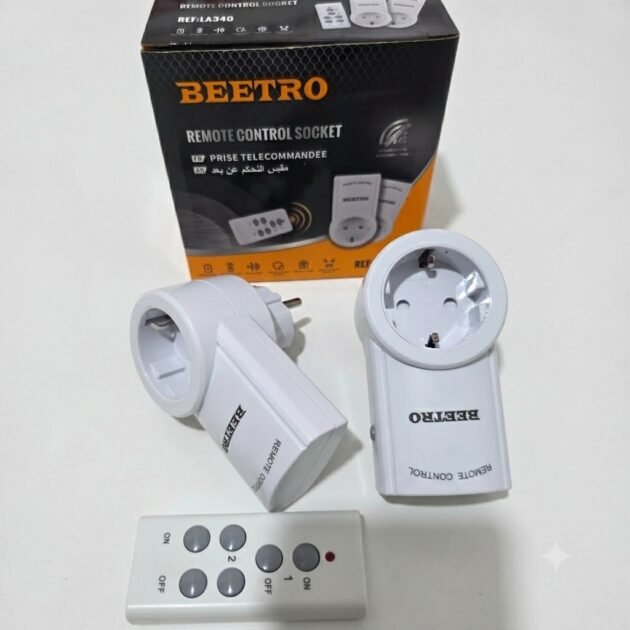 Prises électrique avec telecommande 2 PIECES  BEETRO LA340