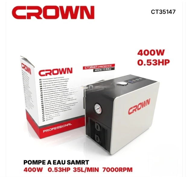 POMPE A EAU SMART 400W 0.53HP CROWN CT35147