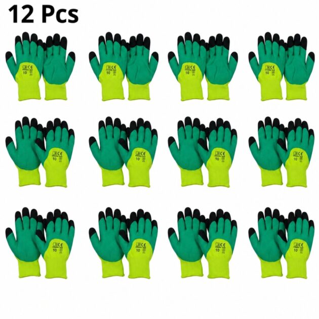 Ensemble de 12 paires de gants de protection taille 10