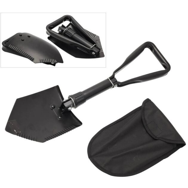 PELLE-PIOCHE DE CAMPING PLIABLE AVEC POCHETTE ADE-18
