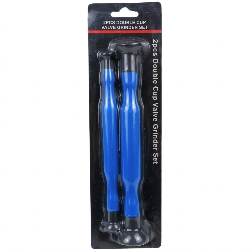 Ventouse pour soupape,2 outils de rotation soupapes du moteur avec 4 têtes différentes longueur 220-200 mm bleu - الصورة 5