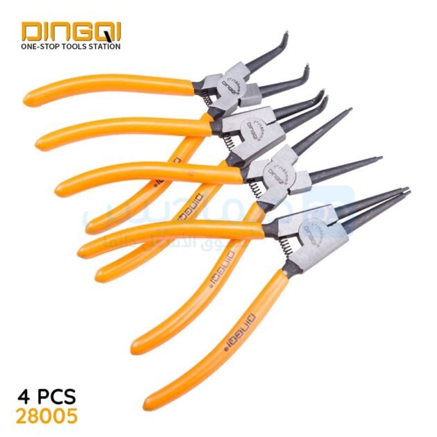 Jeu De 4 Pinces Circlips 7" 180mm DINGQI 28005