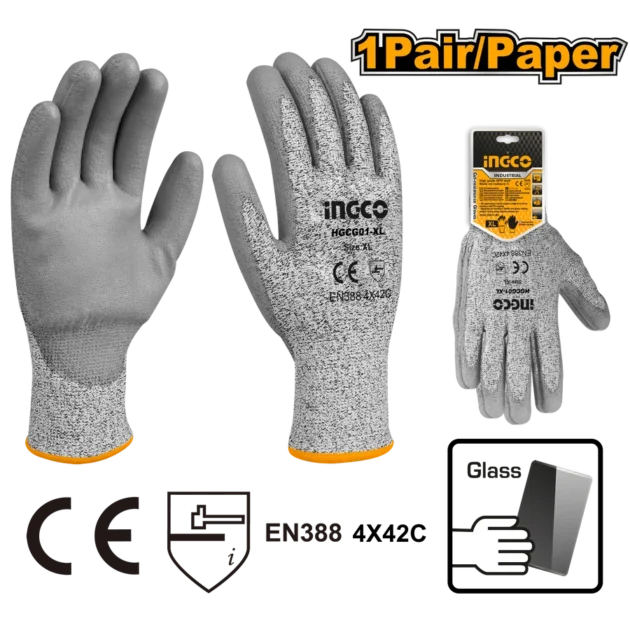 Gants en caoutchouc résistants aux coupures XL HGCG02-XL