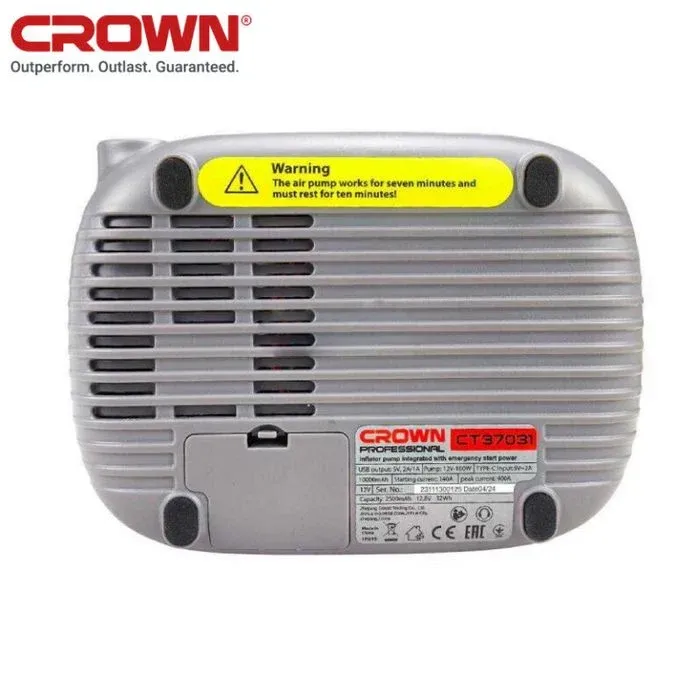 BOOSTER BATTERIE + GONFLEUR CROWN CT37031 - الصورة 4