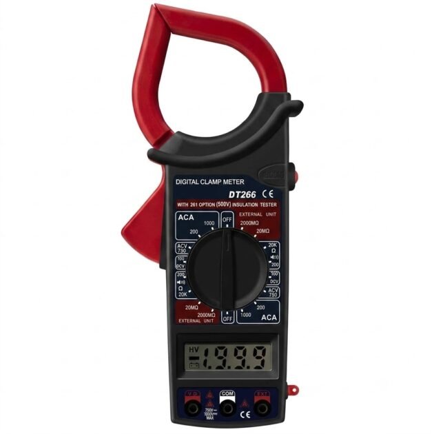 Pince ampèremétrique DT266, testeur de courant et de tension AC/DC, multimètre numérique à écran LCD, outils de mesure DT266
